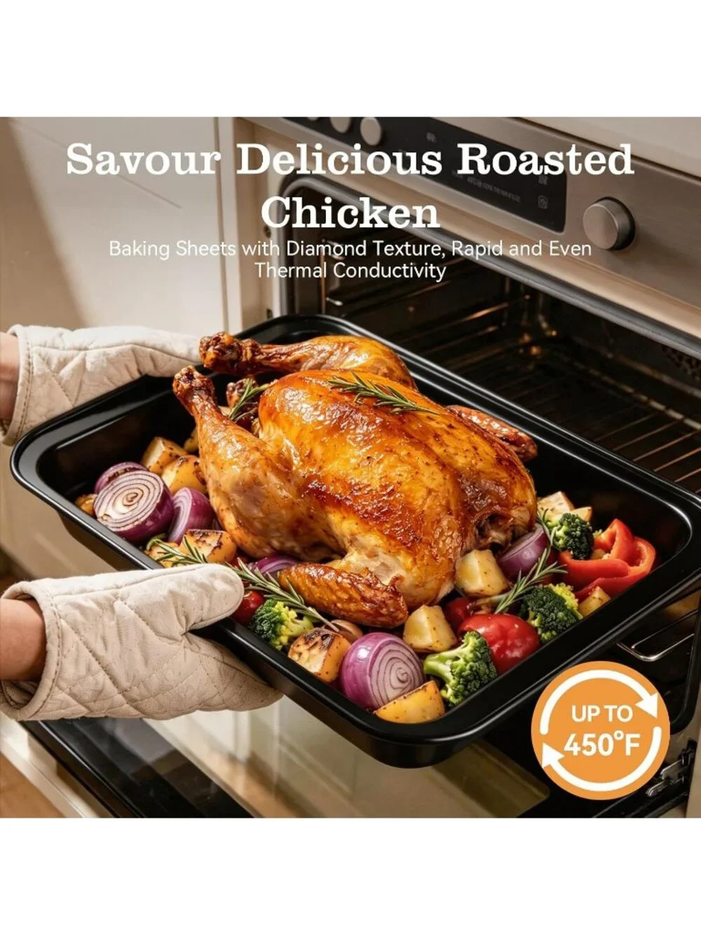 25-Picec Black Nonstick Baking Pans Set, High-Carbon Steel for Kitchen Bakeware